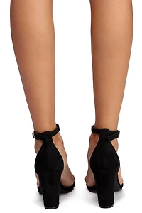 Rhinestone Royalty Block Heel