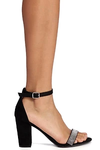 Rhinestone Royalty Block Heel
