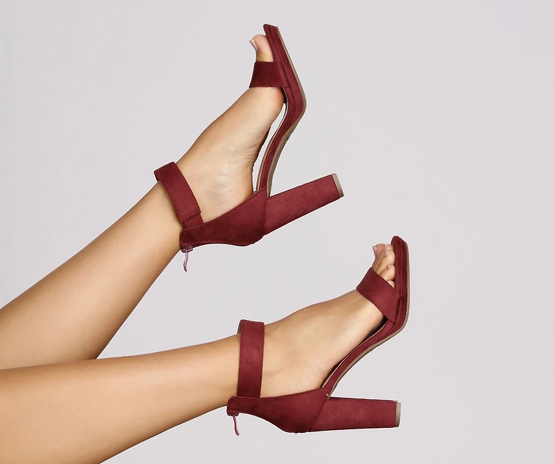Strut Style Block Heels