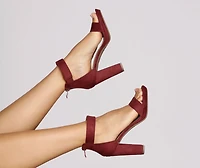 Strut Style Block Heels
