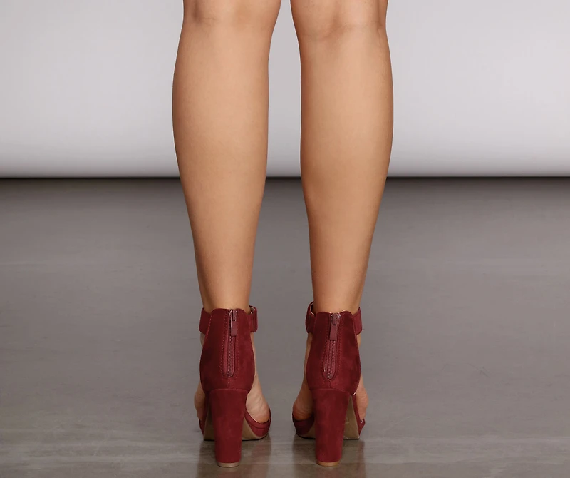 Strut Style Block Heels