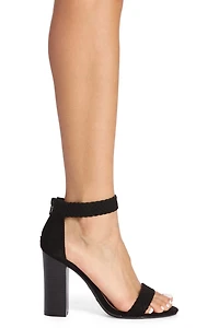 Braided Strap Block Heels