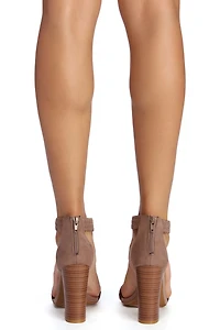 Braided Strap Block Heels