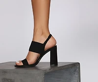 Sling Back Block Heels