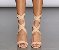 High Rise Lace-Up Heels