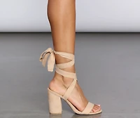 High Rise Lace-Up Heels