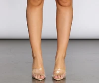 Make A Point Clear Stiletto Mules
