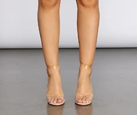 Criss Cross Clear Heels