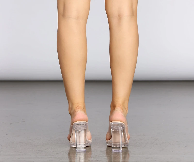 Set The Mood Clear Platform Mules