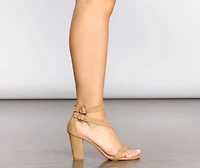 Don't Cross Me Strappy Block Heels