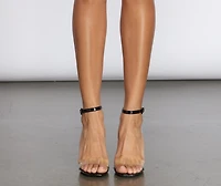 Live And Love Lucite Heels