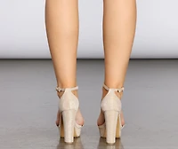 Oh My When U Walk By Glitter Platform Heels