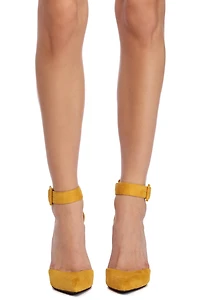 Buckle Down Suede Pumps