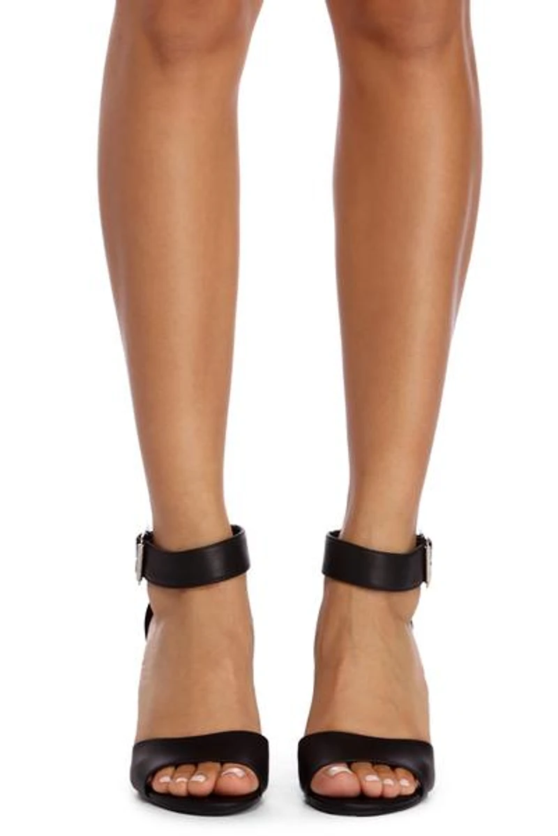 Buckle Up Stacked Heels