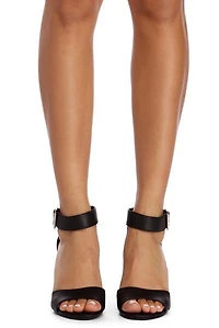 Buckle Up Stacked Heels