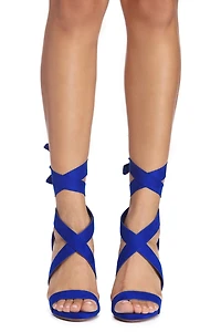Wrapped Classy Faux Suede Heels