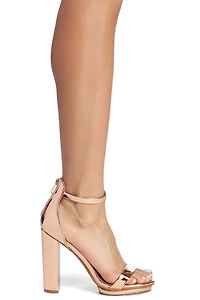 Shine On Block Heels