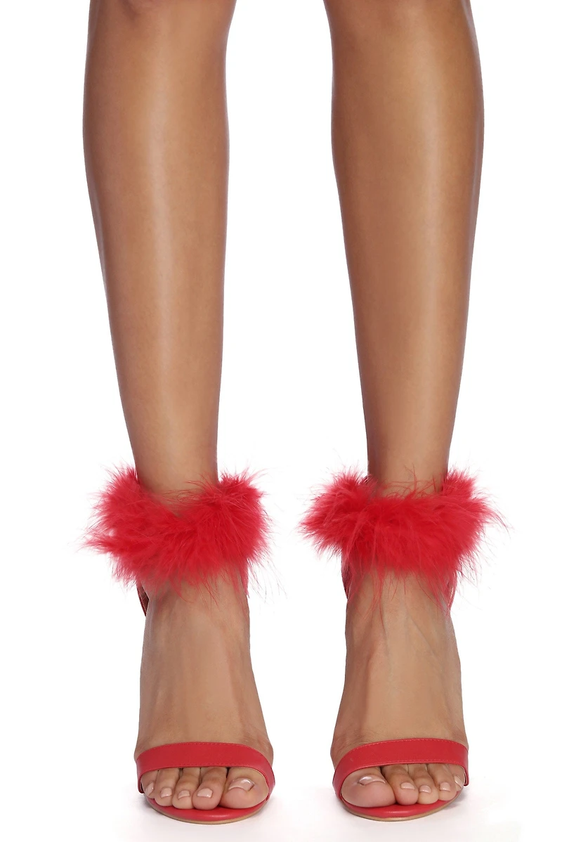 Cuff 'Em With Faux Fur Heels