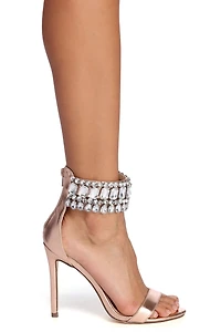Gemstone Radiance Metallic Stiletto Heels