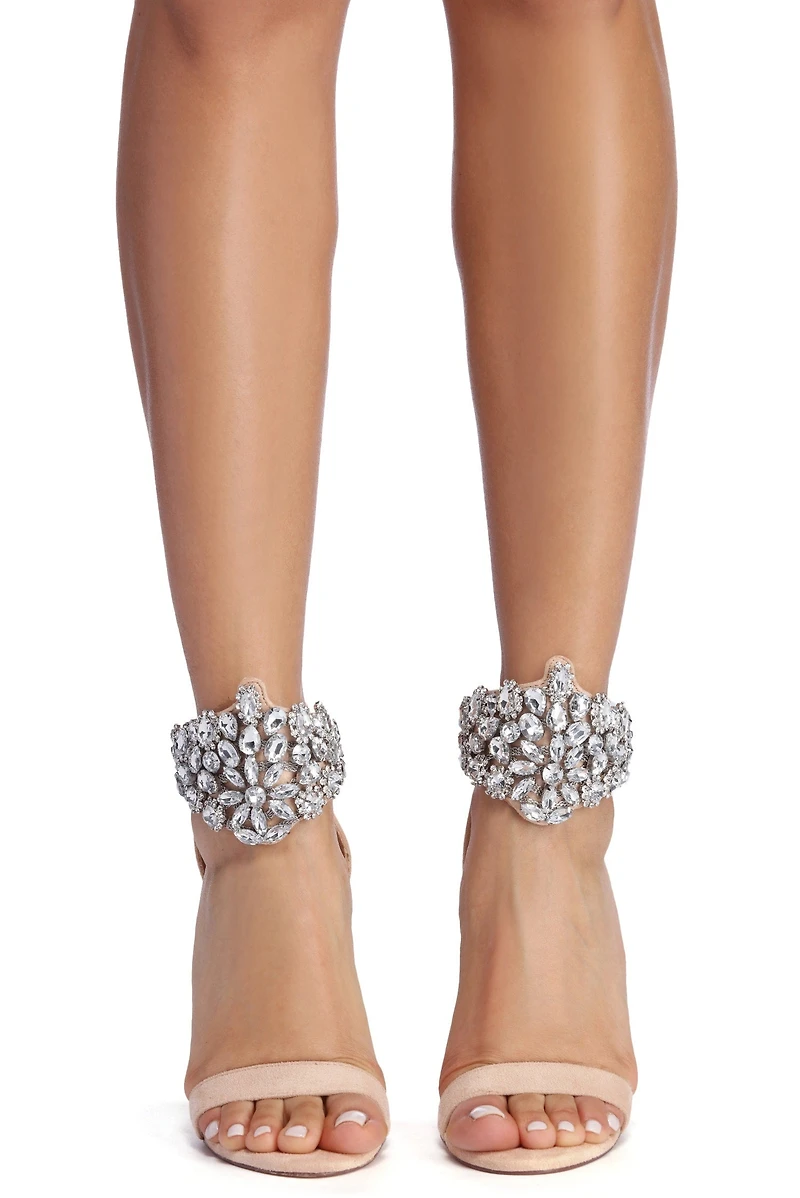 Wrapped Rhinestones Stiletto Heels
