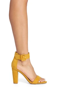Buckle Up Block Heels