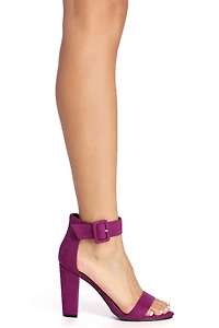Buckle Up Block Heels