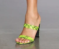 Snake And Slide Mule Heels