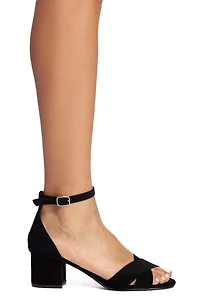 All Crossed Up Block Heels