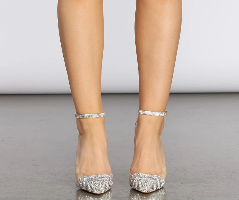 Pump It Up Rhinestone Heels