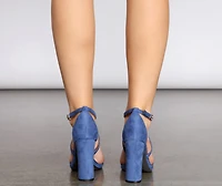 Give It To 'Em Criss-Cross Block Heels