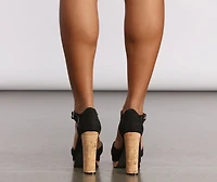 Keep The Confidence Criss-Cross Platform Heels