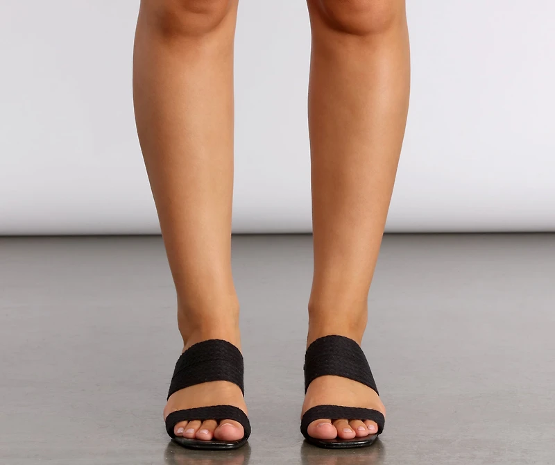 Espadrille Woven Mules