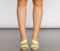 Spring Is The Air Faux Leather Mules