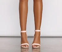 Major Babe Faux Leather Block Heels