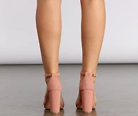 Summertime Fine Mauve Faux Nubuck Heels
