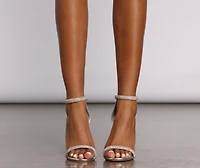 Glow Goals Rhinestone Block Heels