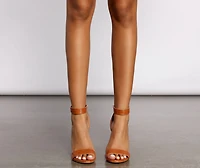 Stylish And Sleek Embossed Block Heels
