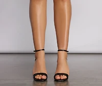 Basic Faux Leather Block Heels