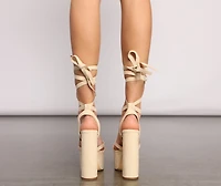 Fashionista Moment Faux Suede Platform Heels