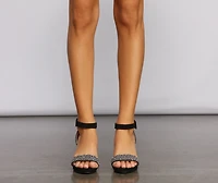 Greek Key Rhinestone Short Stiletto Heels