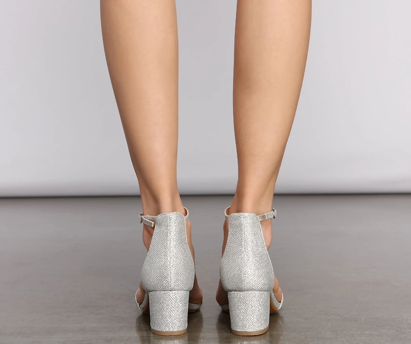 Glow Baby Glitter Low Block Heels