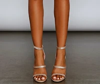 Glitz and Glam Strappy Block Heels