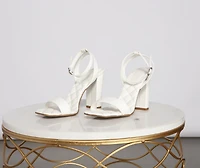 So Sophisticated Quilted Faux Leather Block Heels