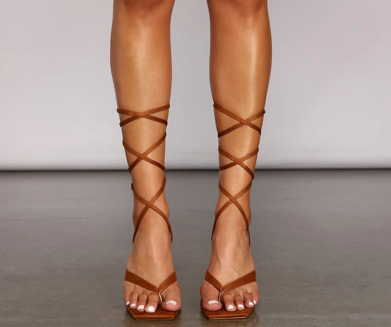 So Extra Lace Up Block Heels