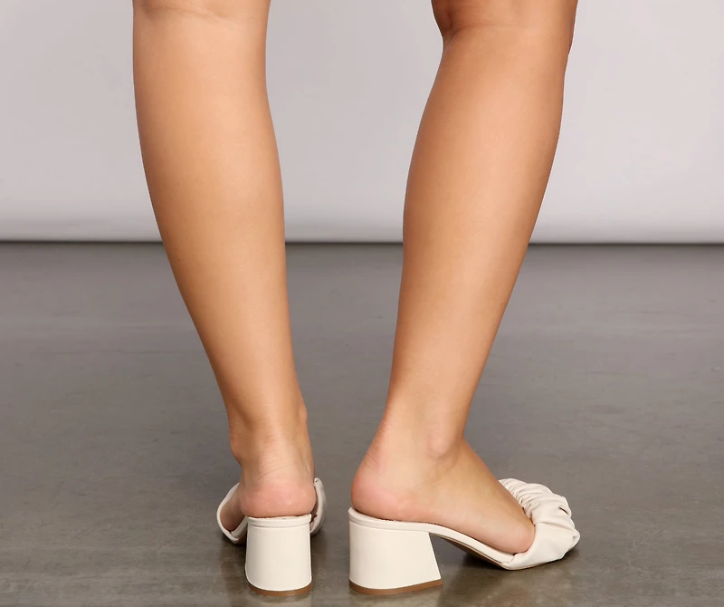Classic Sophistication Faux Leather Mules