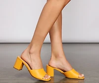 Bold Babe Faux Leather Mules