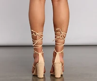 Style Icon Lace Up Block Heels