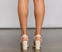 Lay On The Style Criss Cross Block Heels