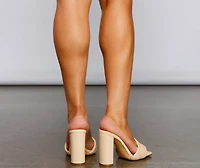 So Sleek Quilted Square Toe Mules