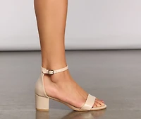 Basic Faux Patent Leather Block Heels